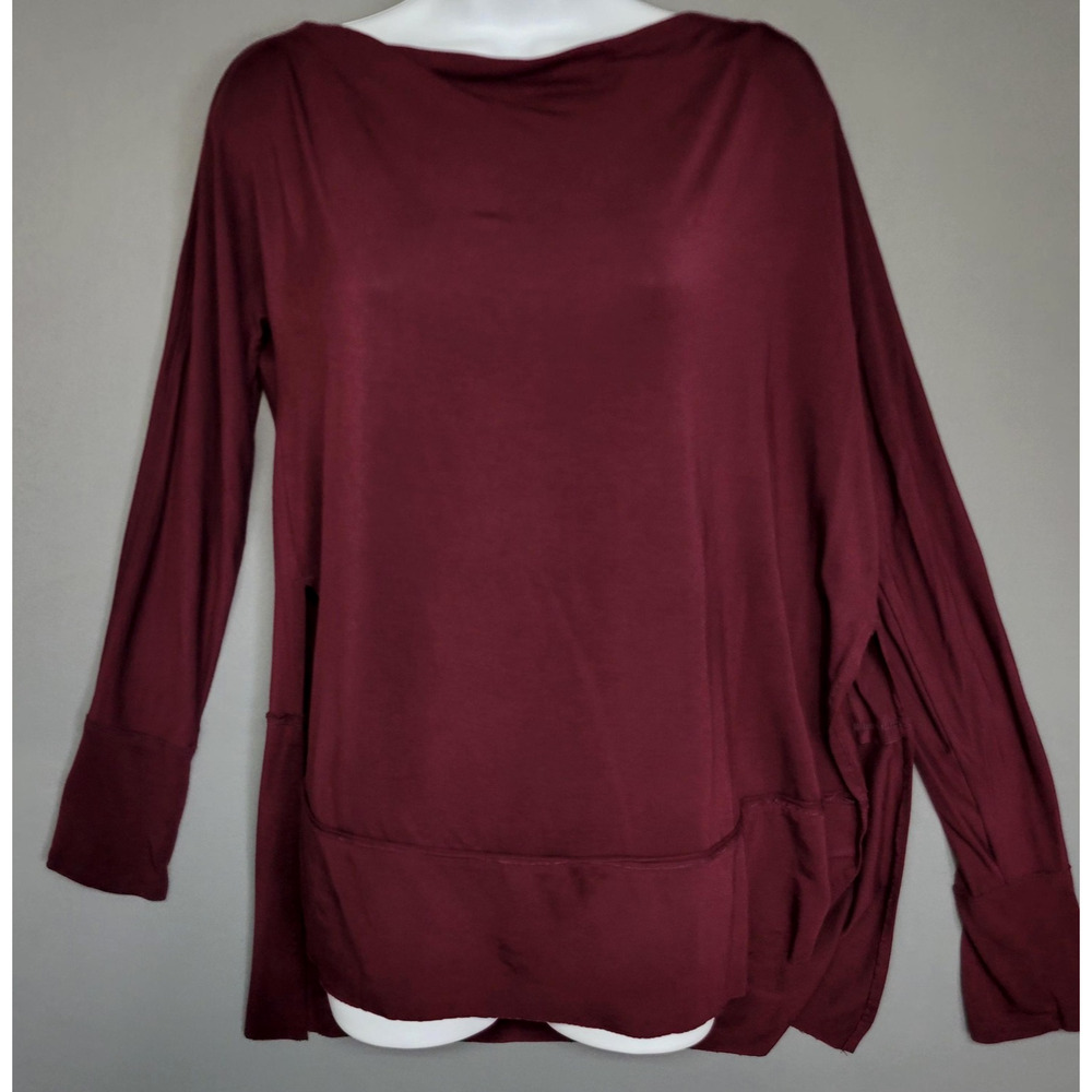 We The Free Top Womens Medium Long Sleeve Layered Hem‎ Boho Pullover Shirt